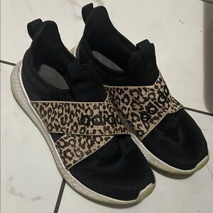 Adidas Women's Black and Leopard Sneakers